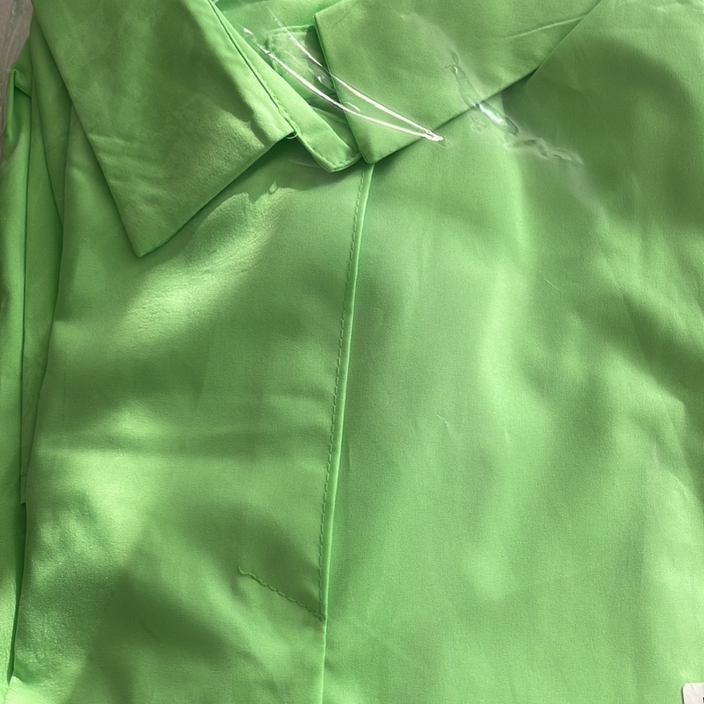 Lime Green Blouse/Shirt - Picture 4 of 5